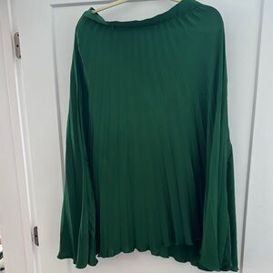 Banana Republic Green Pleated Midi Skirt